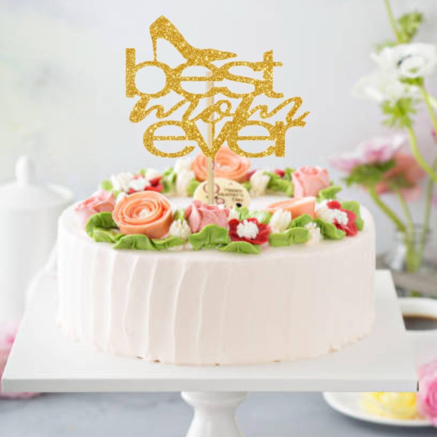 MOTHERS DAY Best Mother Ever Cake Topper Glitter Cardstock Party Decoration Toppers, Happy  Birthday Mom Cake Topper, Mom Cake Topper, Mom Birthday Gifts