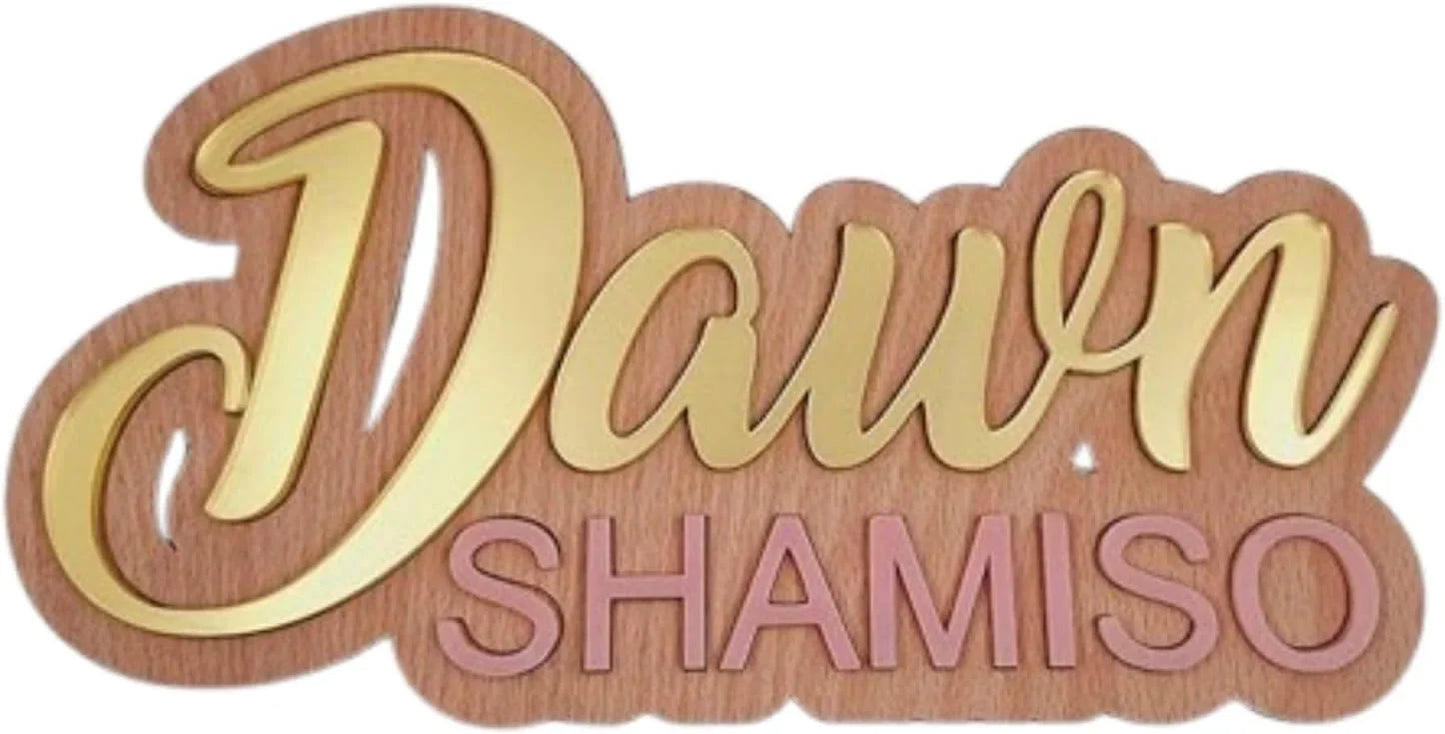 Personalised Wooden Name Sign – Custom Wall Plaque by DISPLAY & WONDER