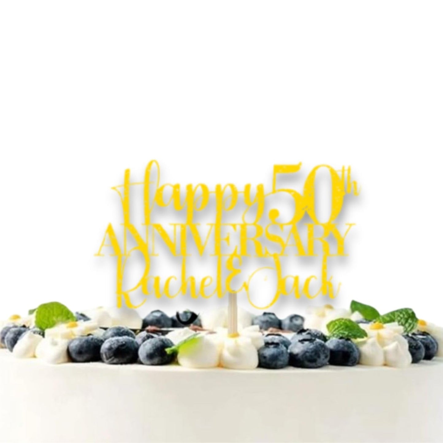 Personalised Anniversary Cake Topper, 30th Wedding Anniversary Cake Topper, Golden Anniversary Cake Topper, 30th Anniversary Cake Topper, Custom Anniversary Cake Topper by DISPLAY AND WONDER