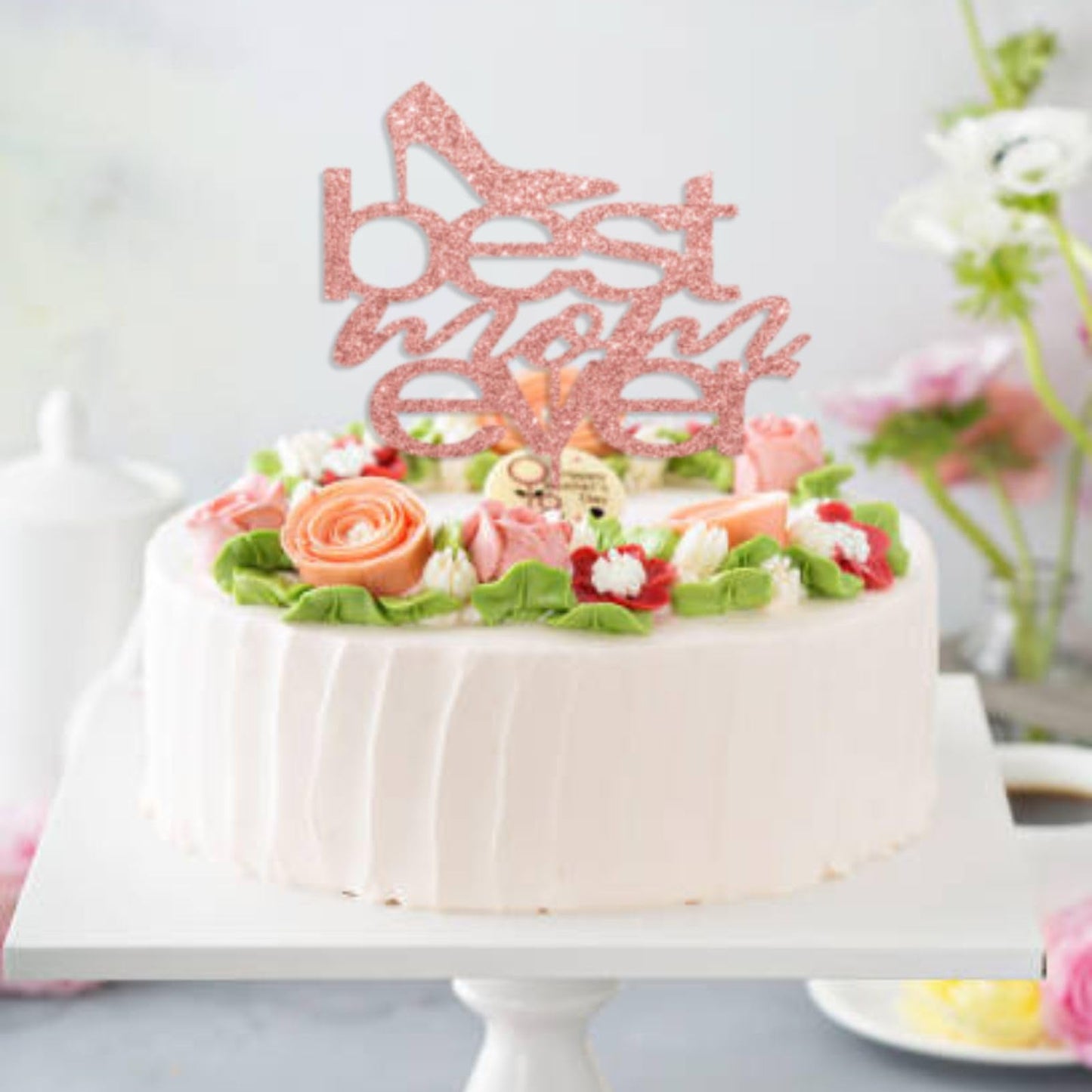 MOTHERS DAY Best Mother Ever Cake Topper Glitter Cardstock Party Decoration Toppers, Happy  Birthday Mom Cake Topper, Mom Cake Topper, Mom Birthday Gifts