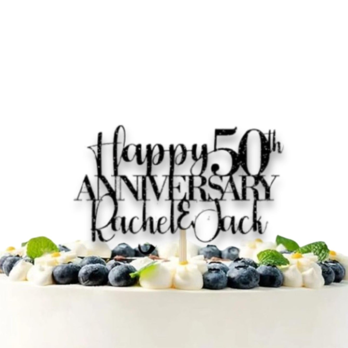Personalised Anniversary Cake Topper, 30th Wedding Anniversary Cake Topper, Golden Anniversary Cake Topper, 30th Anniversary Cake Topper, Custom Anniversary Cake Topper by DISPLAY AND WONDER