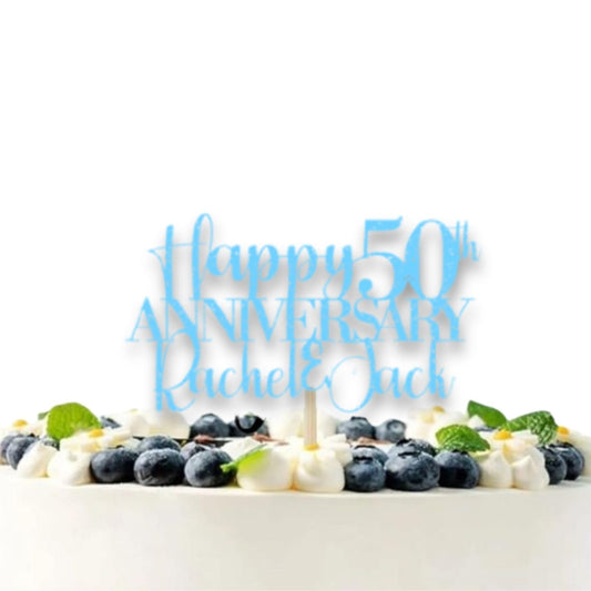 Personalised Anniversary Cake Topper, 30th Wedding Anniversary Cake Topper, Golden Anniversary Cake Topper, 30th Anniversary Cake Topper, Custom Anniversary Cake Topper by DISPLAY AND WONDER