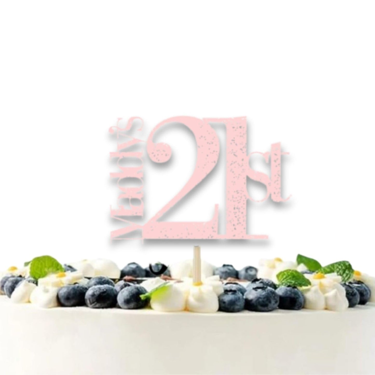 Personalised 21st Birthday Glitter Card Cake Topper by DISPLAY and WONDER