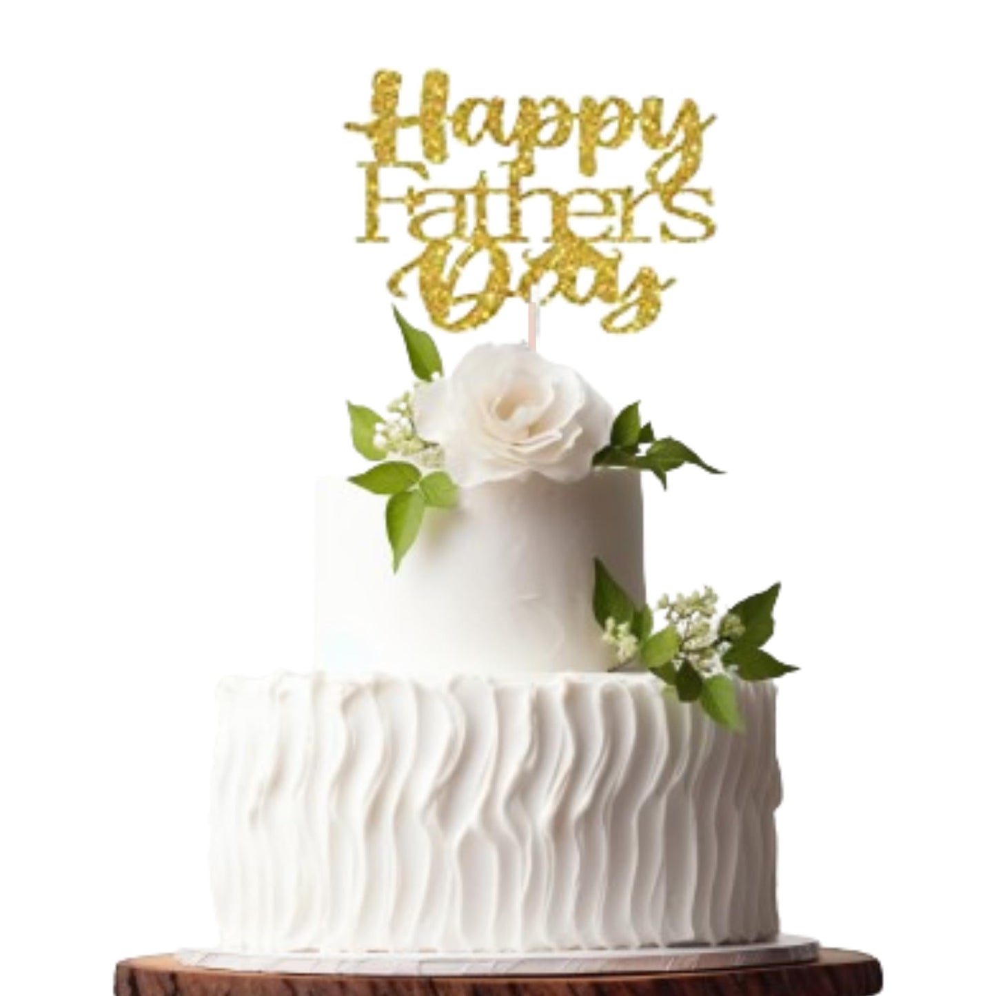 Happy Fathers Day Cake Topper Glitter Cardstock Toppers -