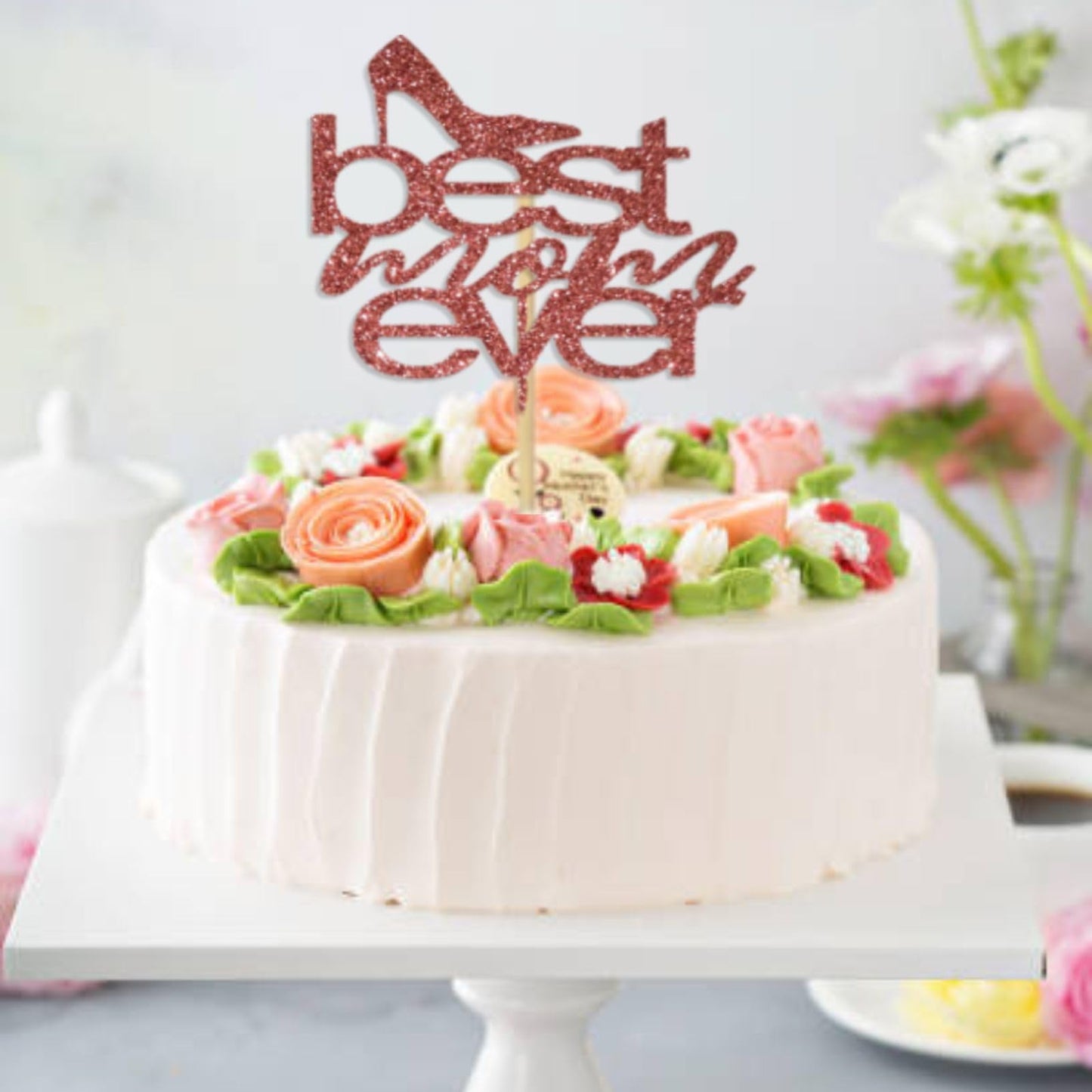 MOTHERS DAY Best Mother Ever Cake Topper Glitter Cardstock Party Decoration Toppers, Happy  Birthday Mom Cake Topper, Mom Cake Topper, Mom Birthday Gifts