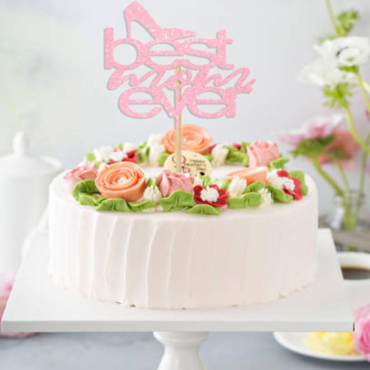 MOTHERS DAY Best Mother Ever Cake Topper Glitter Cardstock Party Decoration Toppers, Happy  Birthday Mom Cake Topper, Mom Cake Topper, Mom Birthday Gifts