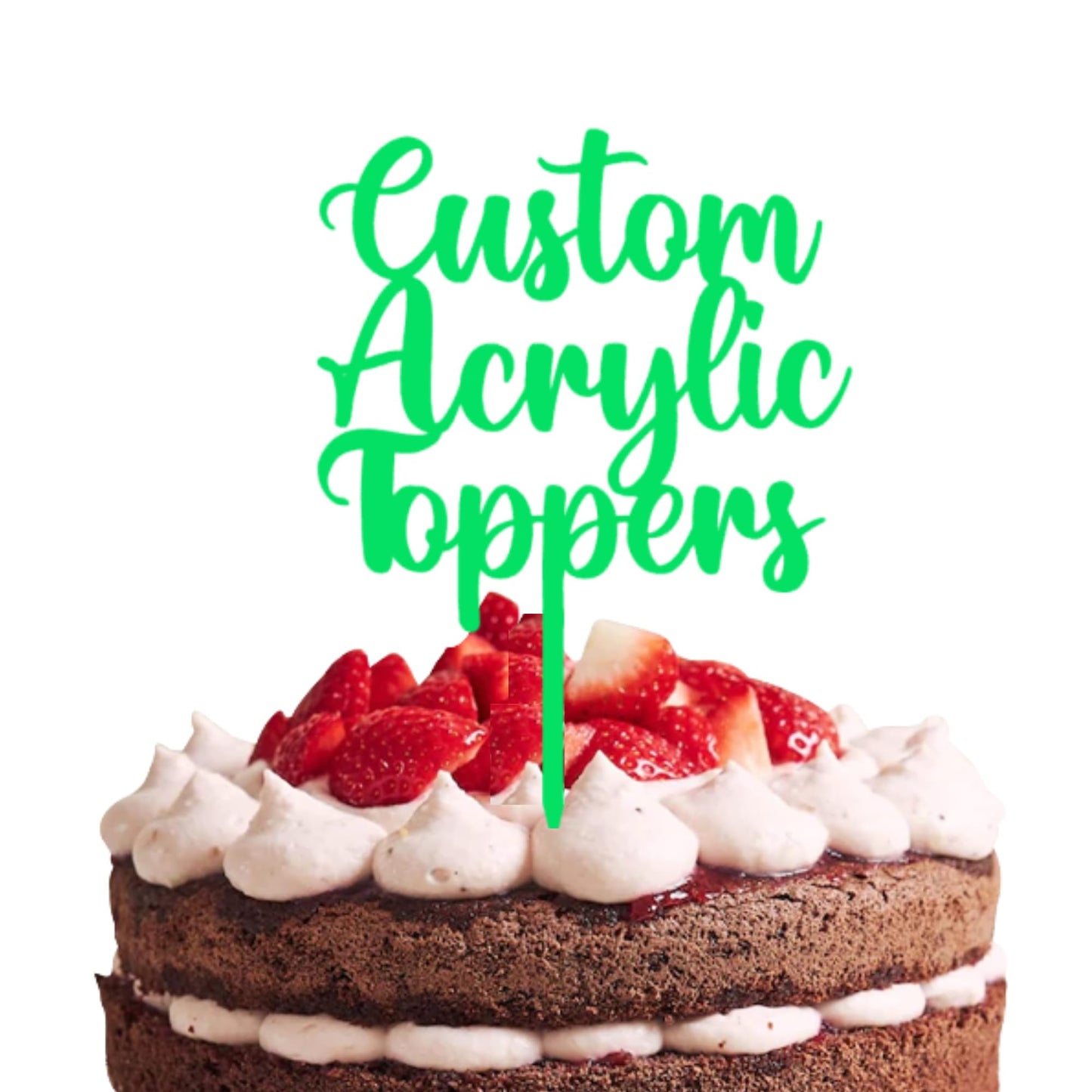 Acrylic Custom Cake Topper | Personalised Cake Toppers | Happy Birthday | Wedding Decoration Table Centre Piece Party Decoration | Strong 3mm Acrylic | Custom Cake Acrylic Topper by Display and Wonder