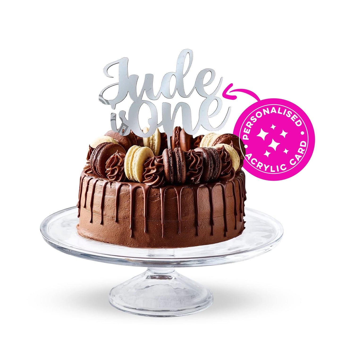 Acrylic Custom Cake Topper | Personalised Cake Toppers | Happy Birthday | Wedding Decoration Table Centre Piece Party Decoration | Strong 3mm Acrylic | Custom Cake Acrylic Topper by Display and Wonder