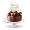Any Message | Acrylic Custom Cake Topper - MIRROR GOLD