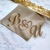 Wedding Acrylic Cake Topper initial Charms