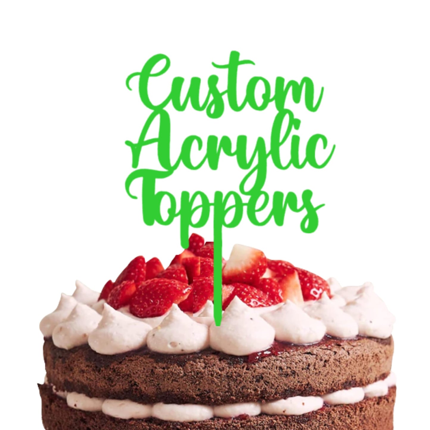 Acrylic Custom Cake Topper | Personalised Cake Toppers | Happy Birthday | Wedding Decoration Table Centre Piece Party Decoration | Strong 3mm Acrylic | Custom Cake Acrylic Topper by Display and Wonder