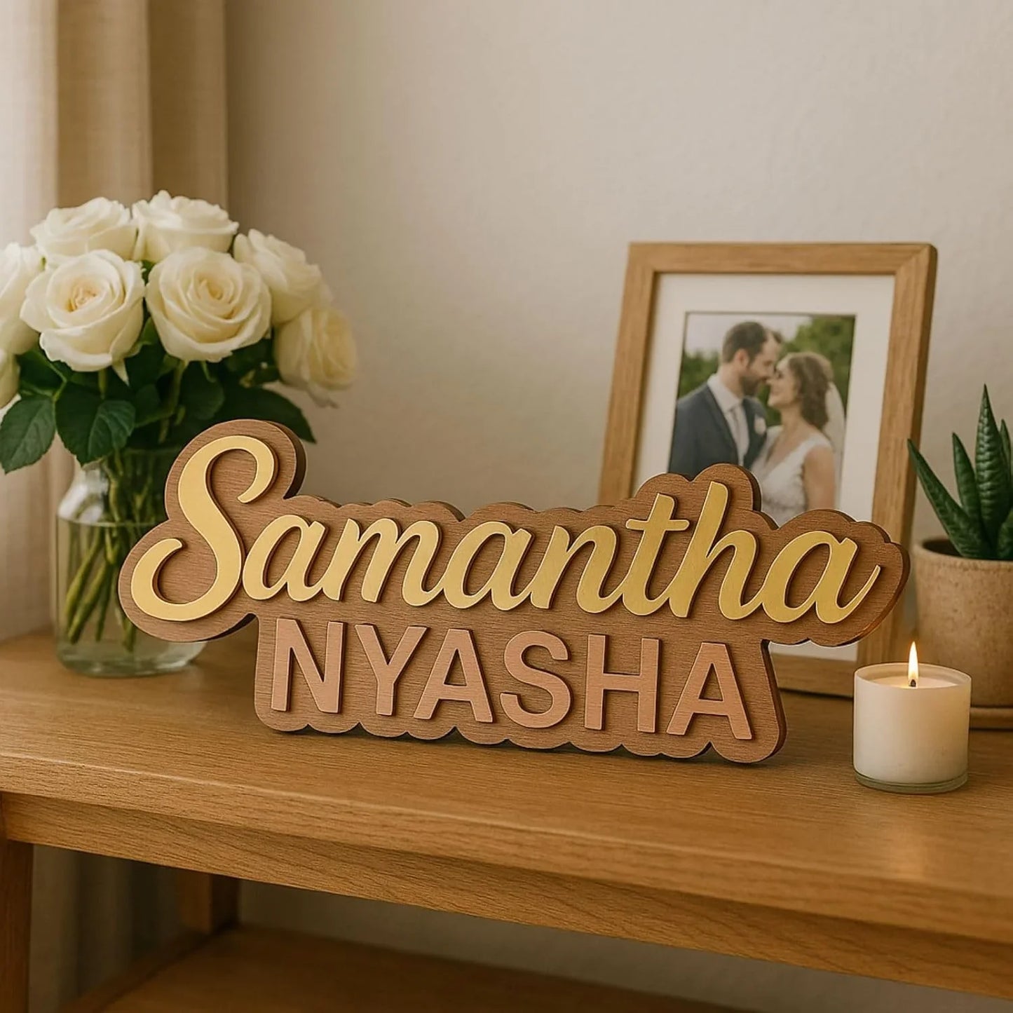 Personalised Wooden Name Sign – Custom Wall Plaque by DISPLAY & WONDER