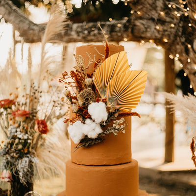 Paper Palm Fan Cake Toppers