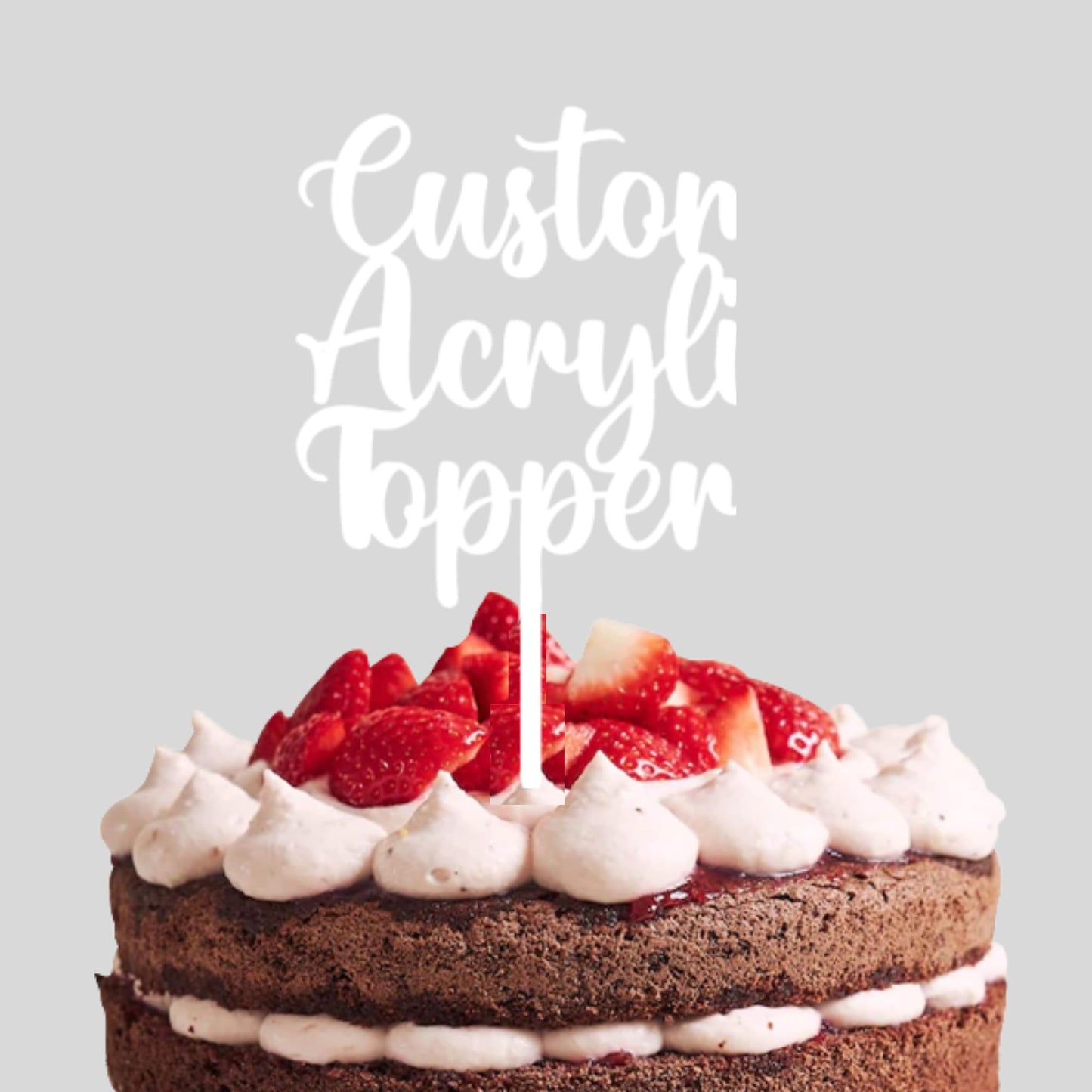 Acrylic Custom Cake Topper | Personalised Cake Toppers | Happy Birthday | Wedding Decoration Table Centre Piece Party Decoration | Strong 3mm Acrylic | Custom Cake Acrylic Topper by Display and Wonder