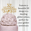 Custom Wedding Anniversary with Both Names. 50th Wedding Anniversary Golden Wedding Anniversary Any years any Names Personalised Cake Topper Glitter Card (GLITTER GOLD)