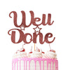 Well Done Cake Topper Glitter Cardstock Party Favour Party Decoration Cake Toppers (Gold) Gold
