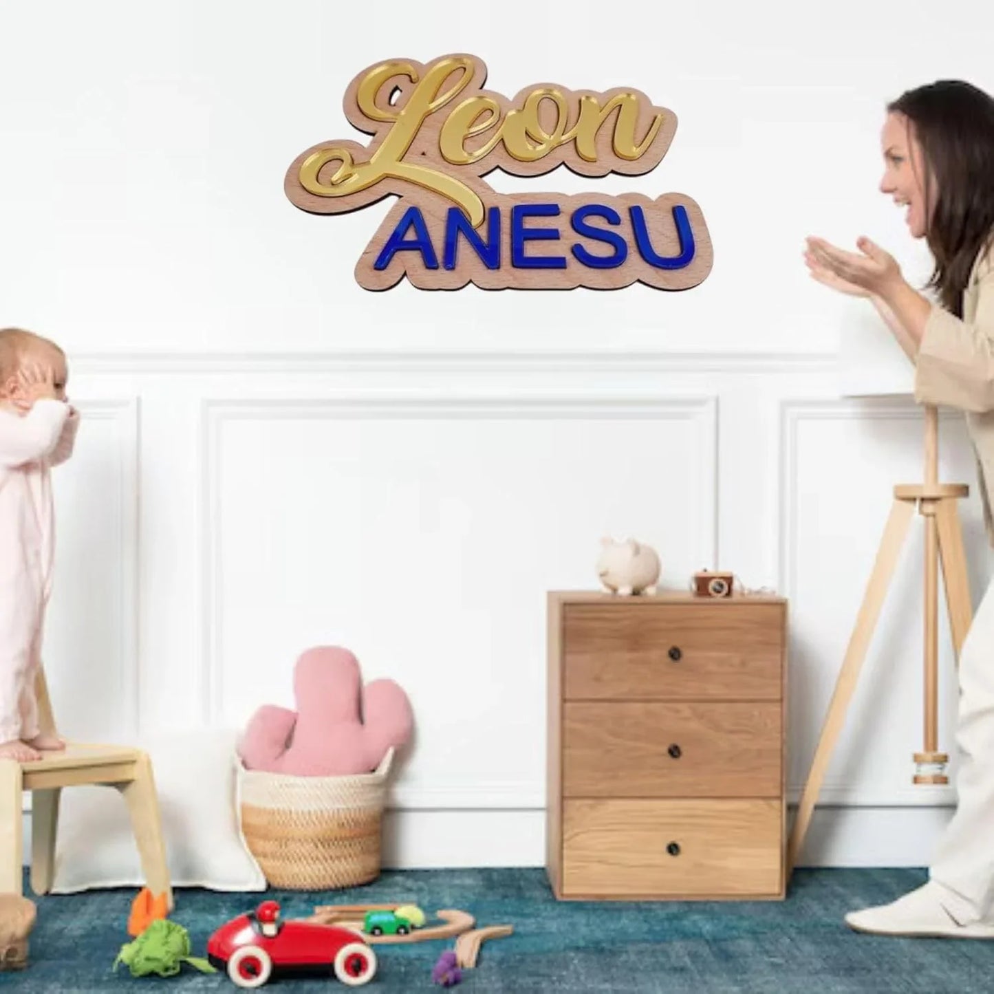 Personalised Wooden Name Sign – Custom Wall Plaque by DISPLAY & WONDER