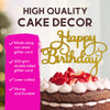 Happy Birthday Cake Topper Glitter Cardstock Toppers - Birthday Decor - Party Decor Supplies - Cake Decoration Items - Glitter Cake Topper - 7 Inches x 5 Inches - Purple