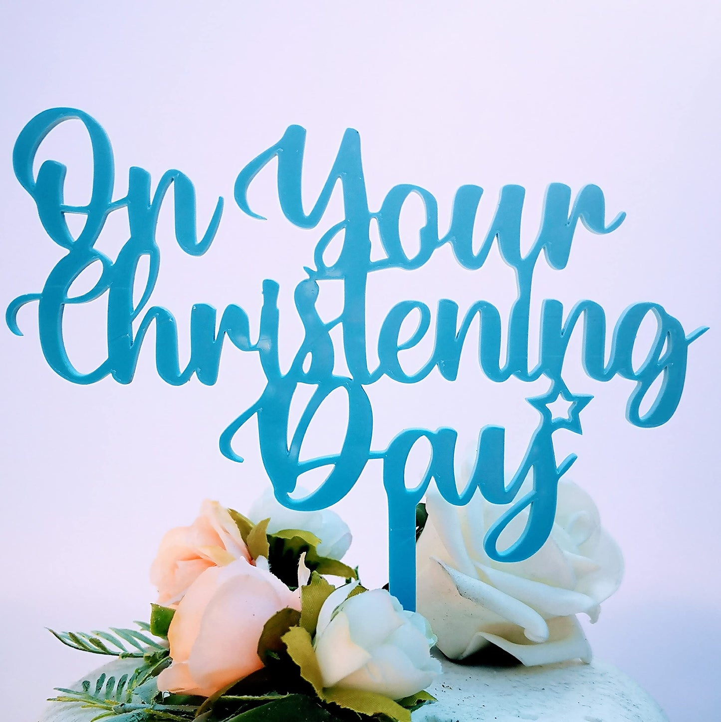 Acrylic Custom Cake Topper | Personalised Cake Toppers | Happy Birthday | Wedding Decoration Table Centre Piece Party Decoration | Strong 3mm Acrylic | Custom Cake Acrylic Topper by Display and Wonder