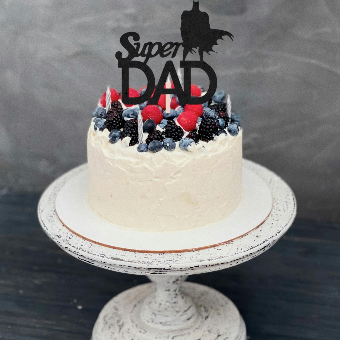 Happy Fathers Day Cake Topper Glitter Cardstock Toppers -