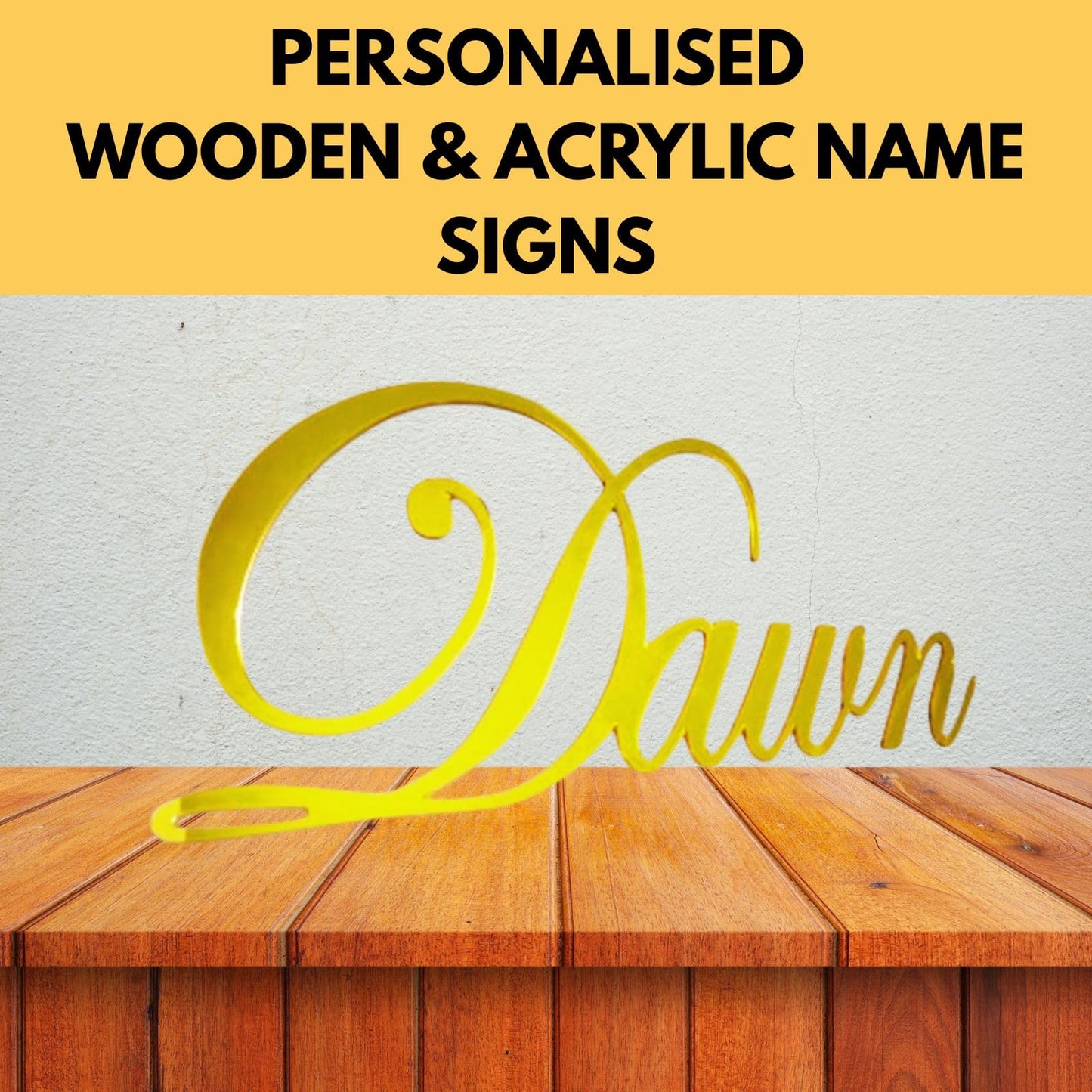 Personalised Wooden & Acrylic Name Signs  by DISPLAY & WONDER