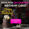 Happy Birthday Cake Topper Glitter Cardstock Toppers - Birthday Decor - Party Decor Supplies - Cake Decoration Items - Glitter Cake Topper - 7 Inches x 5 Inches - Purple