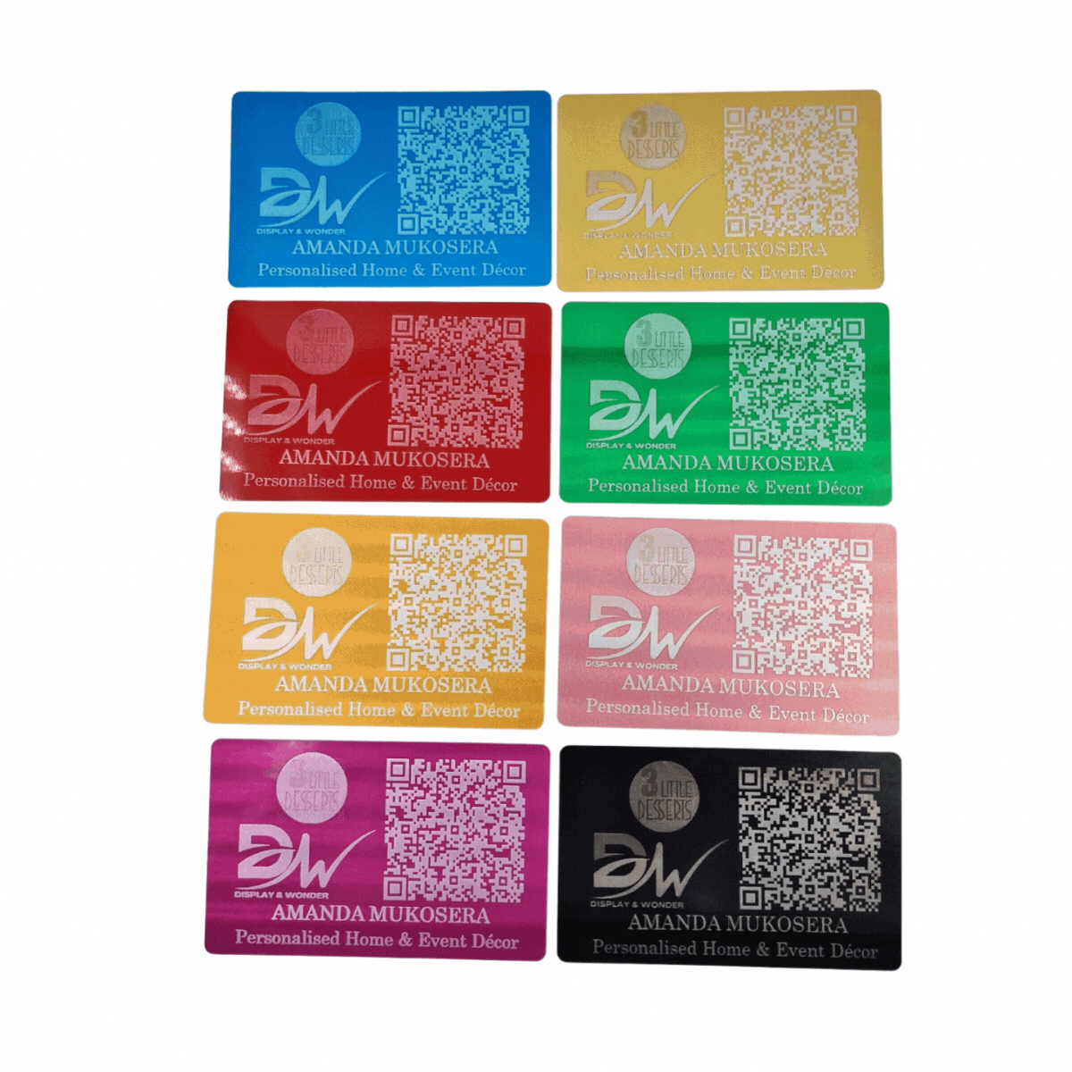 Display &amp; Wonder Premium Aluminium Laser Etched Business Card