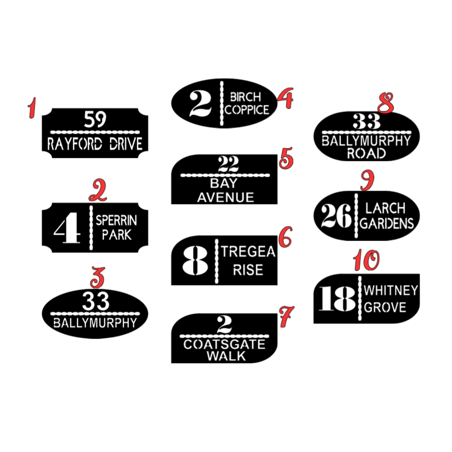 Contemporary Floating Acrylic House Sign – Custom Door Number Plaque by DISPLAY & WONDER Size: 12 x 5.6 inches (30.48cm x 14.22cm)