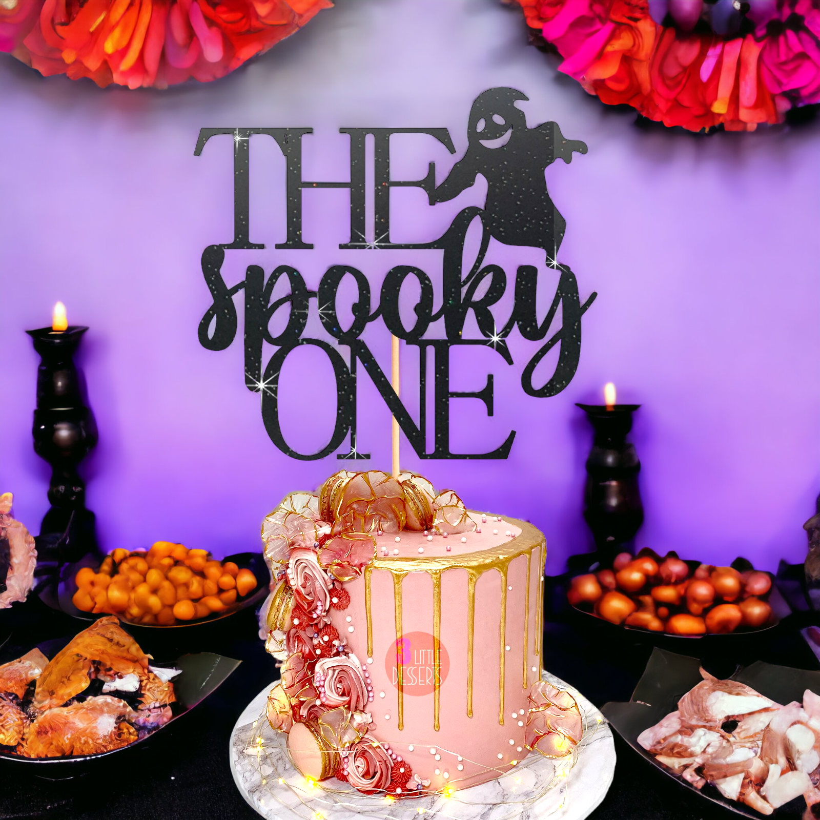 The Spooky One Happy Halloween Cake Topper