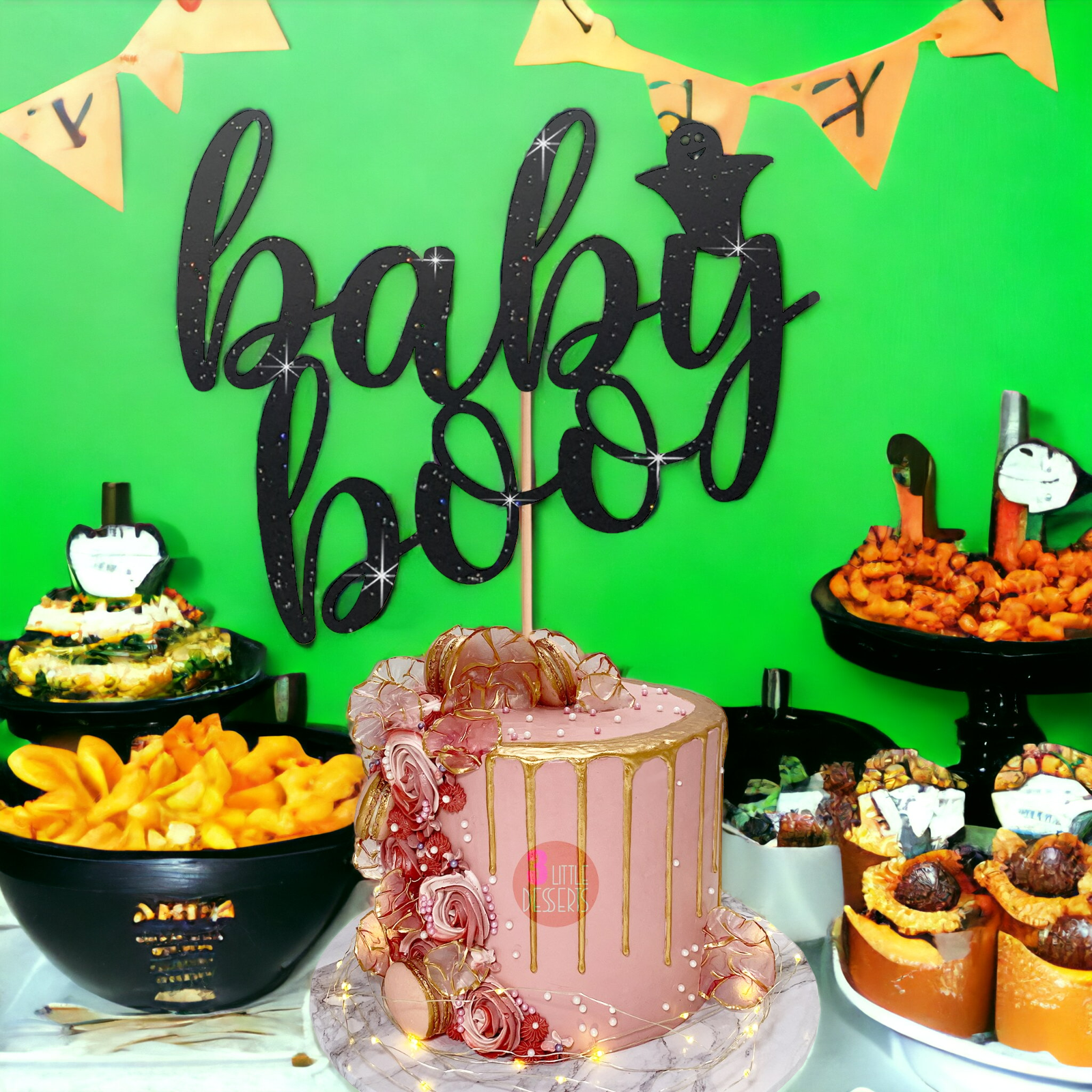 Baby Boo Happy Halloween Cake Topper