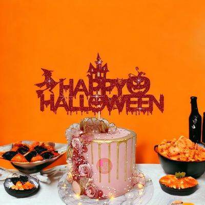 Happy Halloween Blood Dripping Cake Topper