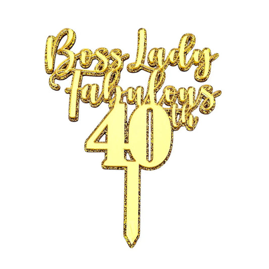 Custom Double-Layered Acrylic Cake Topper 4 Inches  By Display & Wonder – Handcrafted in the UK