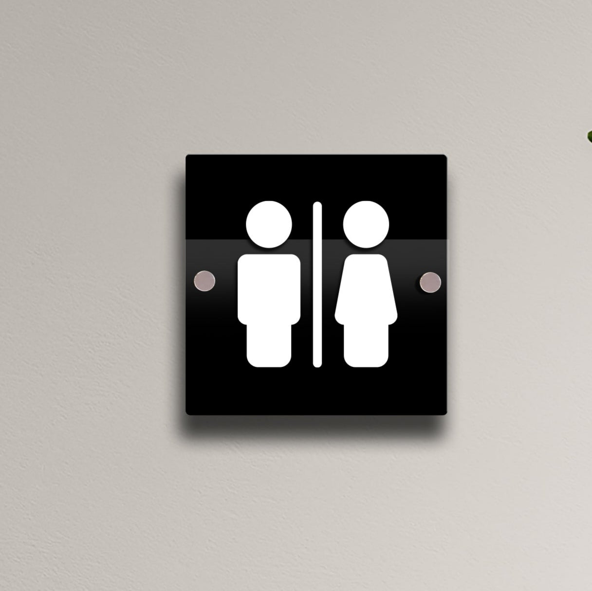 Wall & Door Toilet Signs | Black Acrylic with Raised 3D Numbers - DISPLAY & WONDER