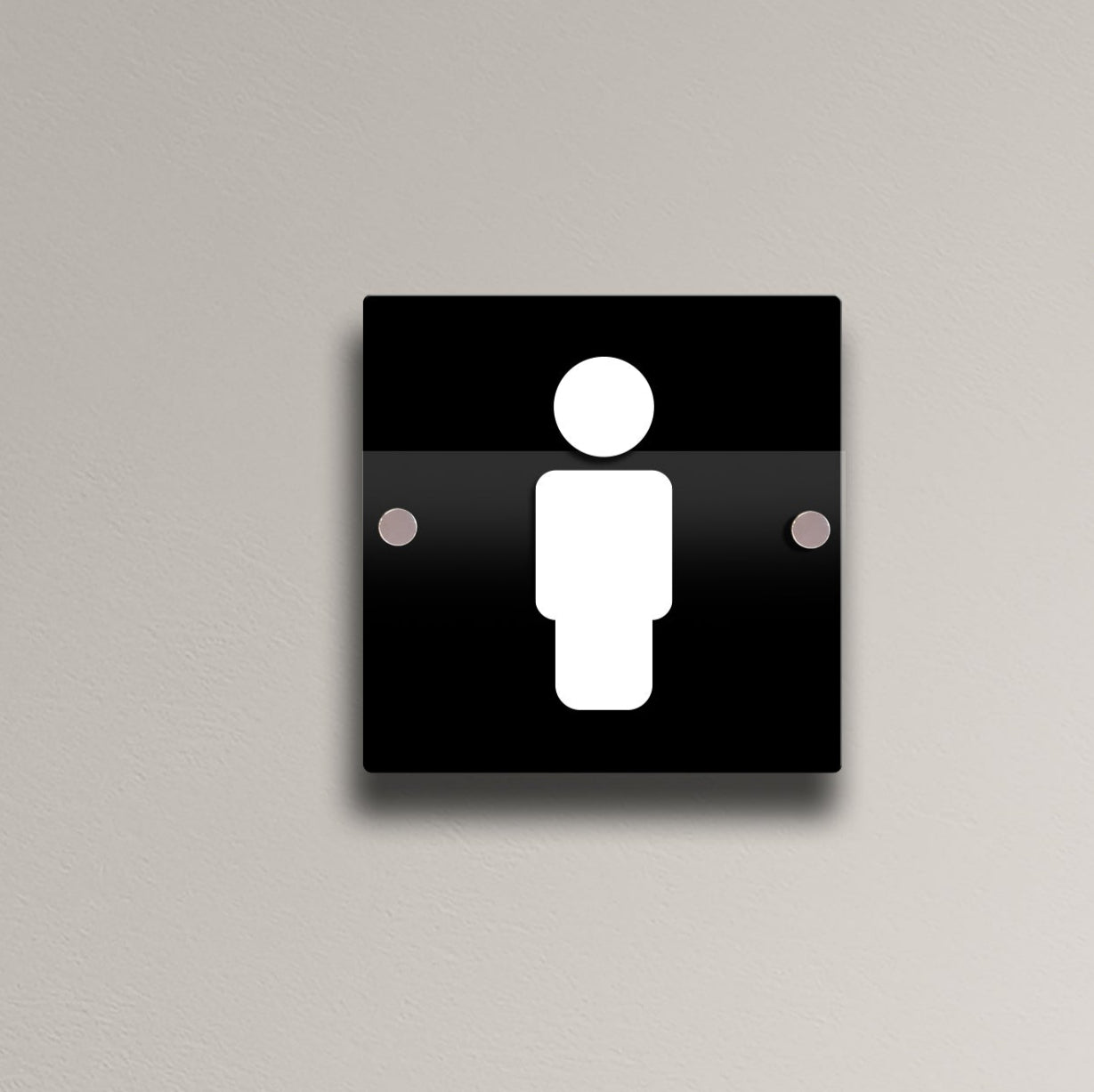 Wall & Door Toilet Signs | Black Acrylic with Raised 3D Numbers - DISPLAY & WONDER