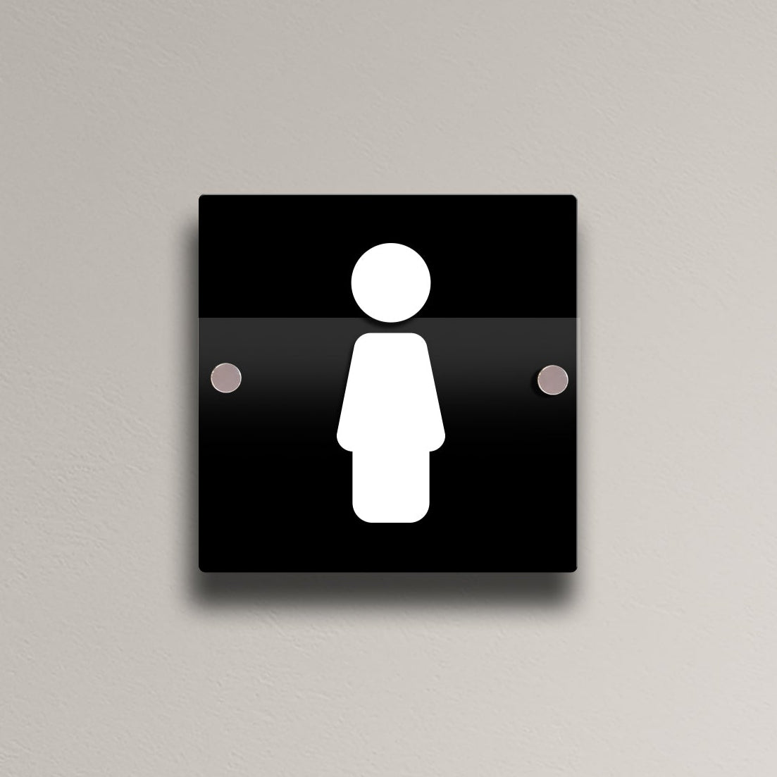 Wall & Door Toilet Signs | Black Acrylic with Raised 3D Numbers - DISPLAY & WONDER