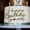 Happy Birthday Any Name Charm Acrylic Cake Topper