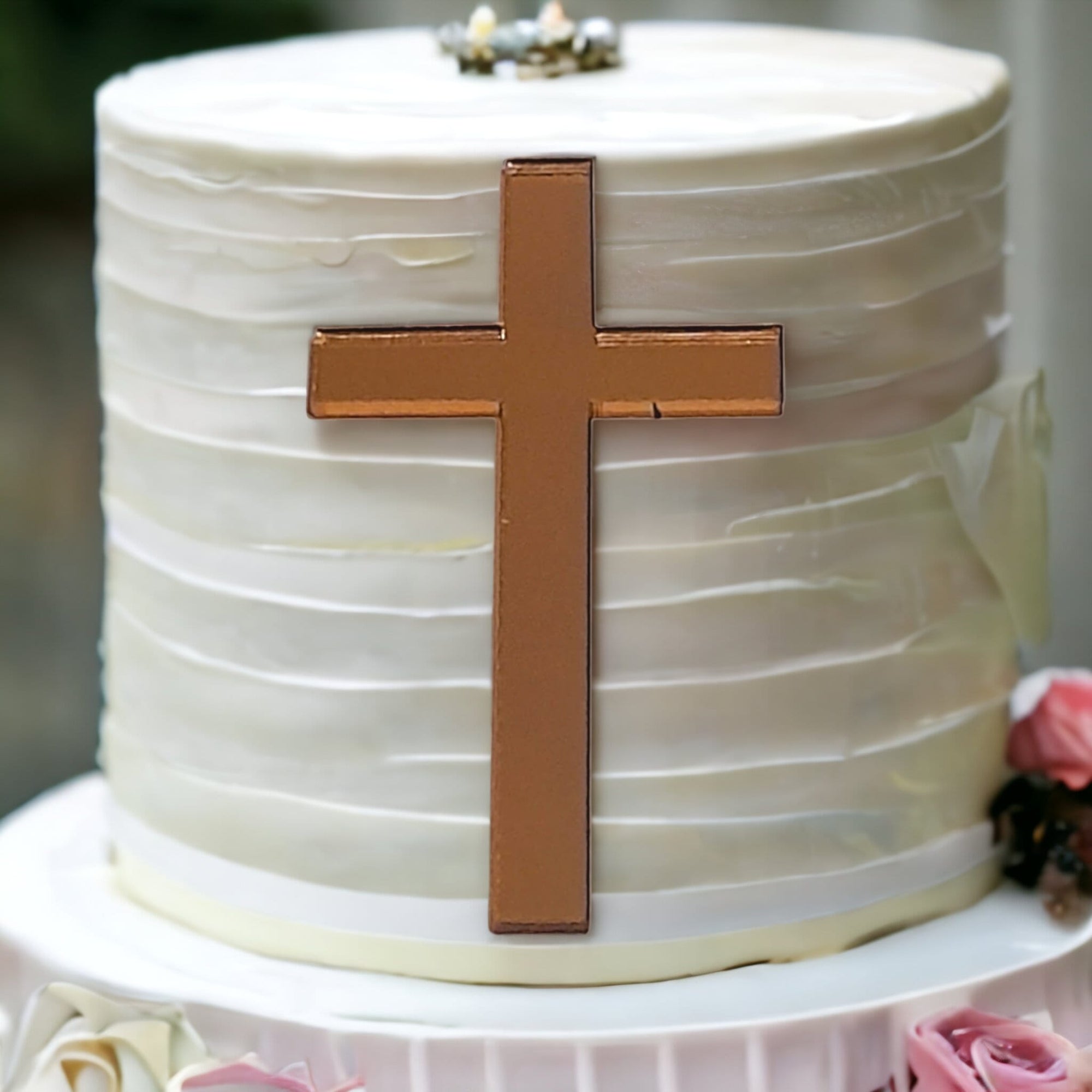 Cross Cake Decoration, Acrylic Cross Cake Charm Topper, Cake Decoration Acrylic Baptism Cross Cake Charm Religious Celebration Premium 3mm Acrylic