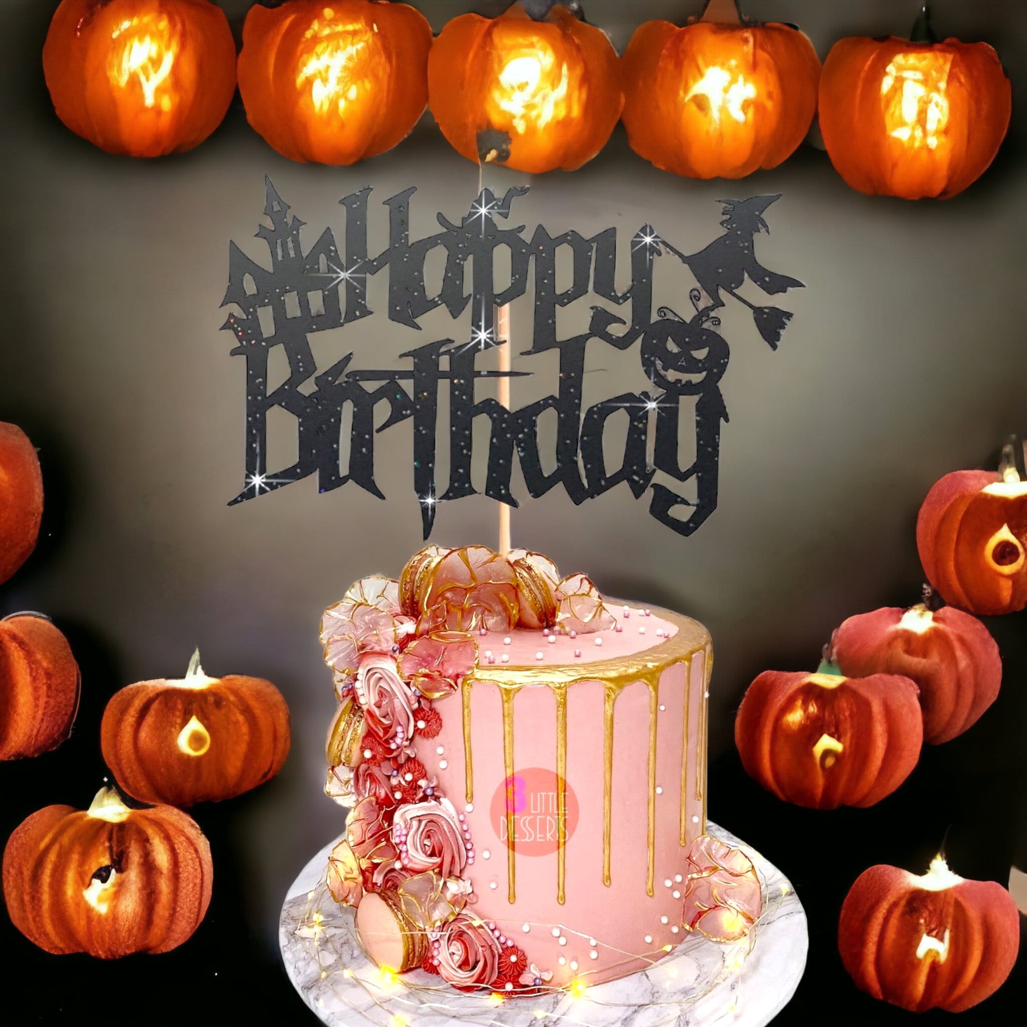 Halloween Happy Birthday Cake Topper