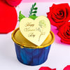 6x Valentine's Day Acrylic Cupcake Toppers Heart shaped Valentines toppers Love Valentine Toppers