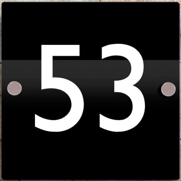 Contemporary Floating Acrylic House Sign – Custom Door Number Plaque by DISPLAY & WONDER Size: 12 x 5.6 inches (30.48cm x 14.22cm)