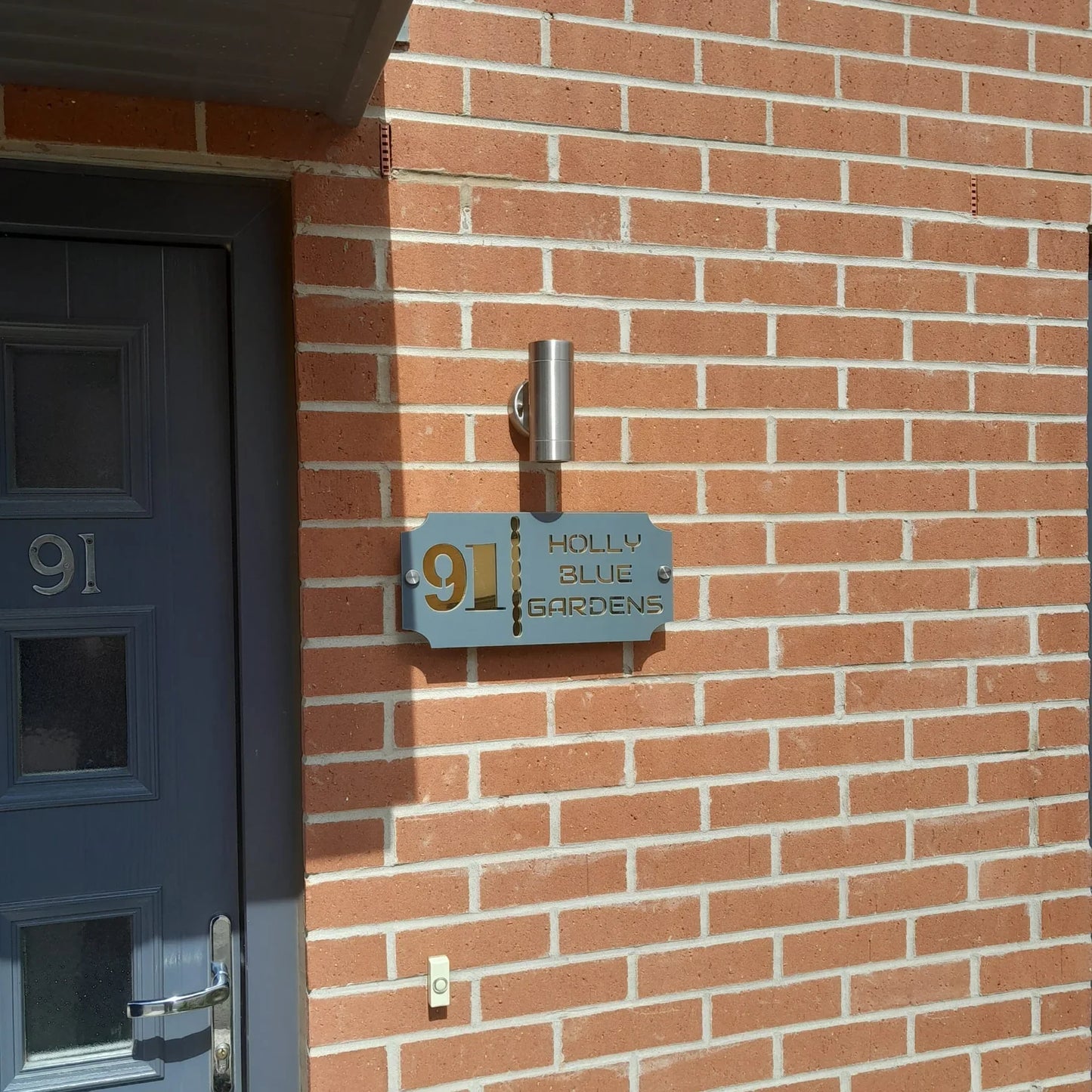 Contemporary Floating Acrylic House Sign – Custom Door Number Plaque by DISPLAY & WONDER Size: 12 x 5.6 inches (30.48cm x 14.22cm)