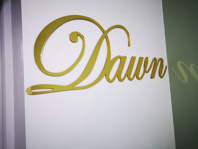 Personalised Acrylic Name , Laser Cut, Nursery Decor, Wall Decor, Custom Name Sign, Mirror Acrylic Sign