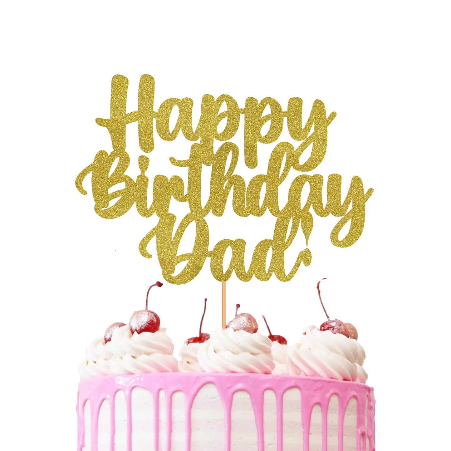 Happy Birthday Dad Cake Topper Decoration for Dads