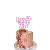 Unique 36th Birthday Glitter Cake Decoration with Happy Card Topper