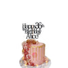 Unique 36th Birthday Glitter Cake Decoration with Happy Card Topper
