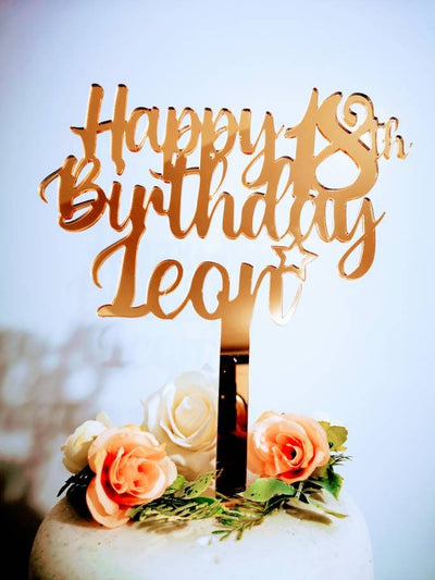 Unique Personalized Acrylic Topper for Birthday Celebrations