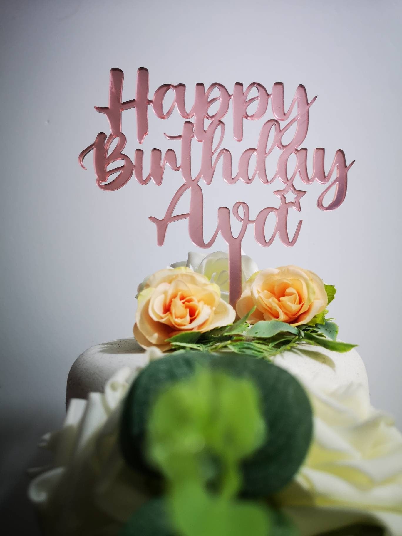 Happy Birthday Cake Topper | Acrylic Party Decorations | Any Name and Age | Birthday Party | Happy Birthday, Cake Decoration