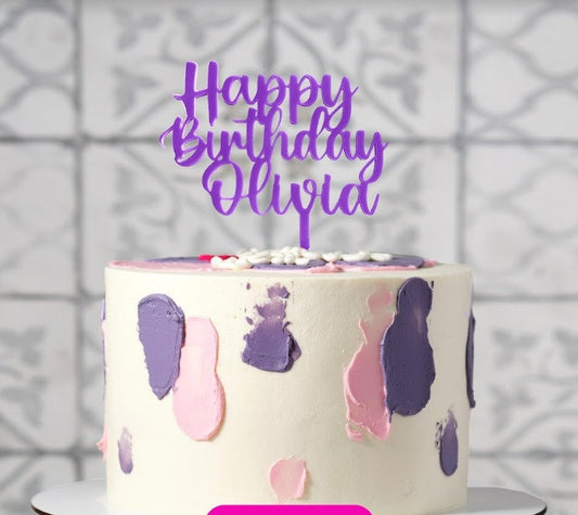 Unique Acrylic Cake Topper for Celebrations and Special Occasions