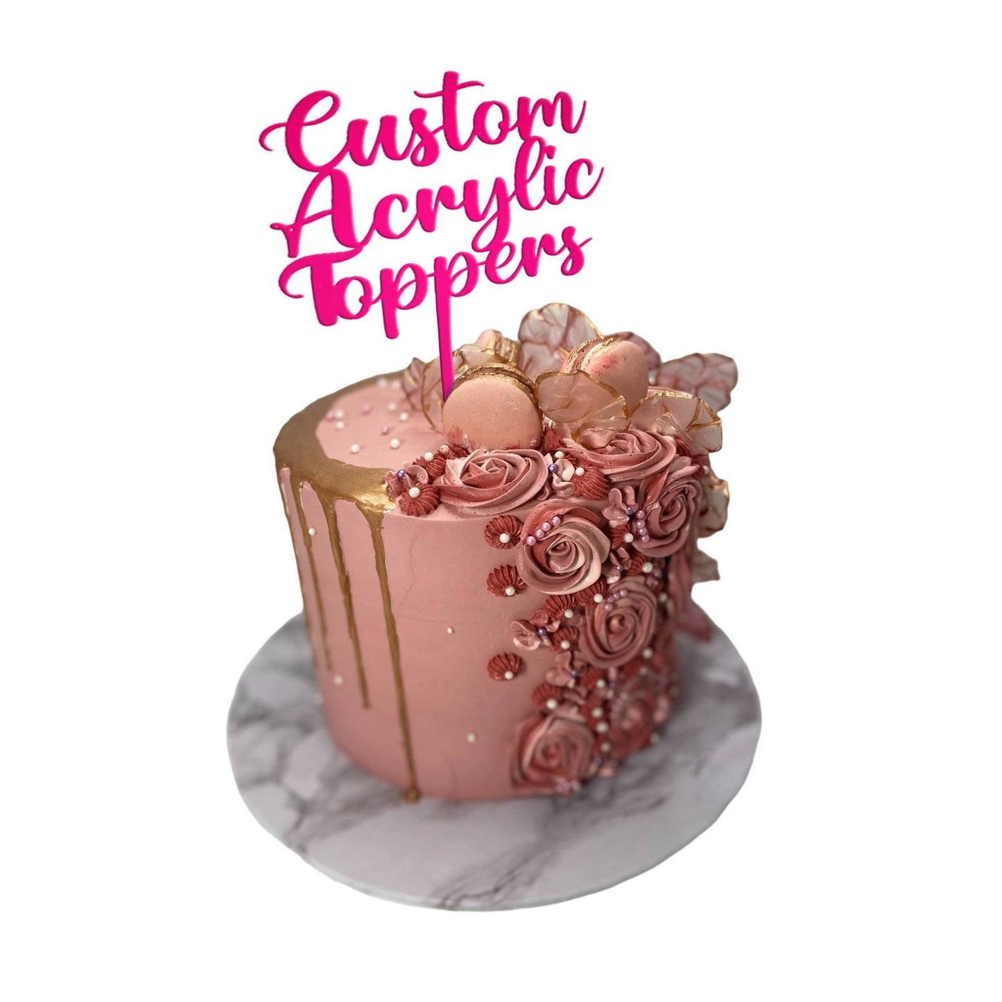 Custom Acrylic Cake Topper – Personalized Name, Age, or Message for Birthdays, Weddings, Baby Showers & More