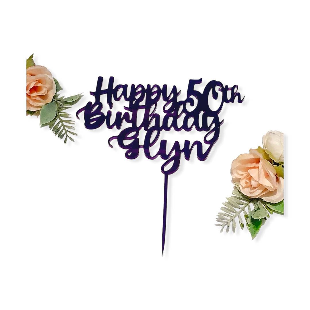 Custom Made Personalised ACRYLIC Cake Topper Birthday Toppers Wedding Decoration Table Centre Piece Party